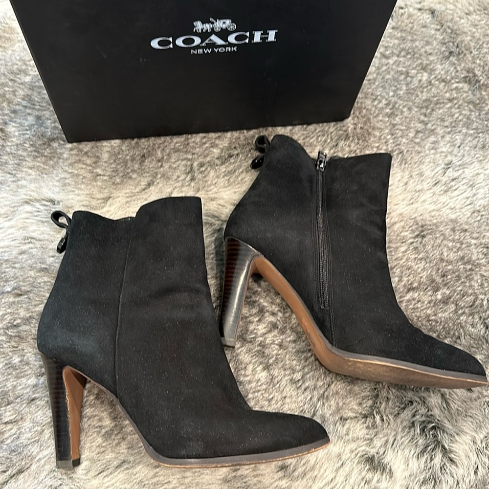 Coach suede booties